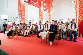 กองบริการการศึกษา มหาวิทยาลัยพะเยา ร่วมสืบสานประเพณีตานข้าวใหม่ใส่บาตรหลวง ณ วัดศรีโคมคำ