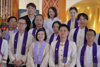 กองบริการการศึกษา มหาวิทยาลัยพะเยา ร่วมสืบสานประเพณีตานข้าวใหม่ใส่บาตรหลวง ณ วัดศรีโคมคำ